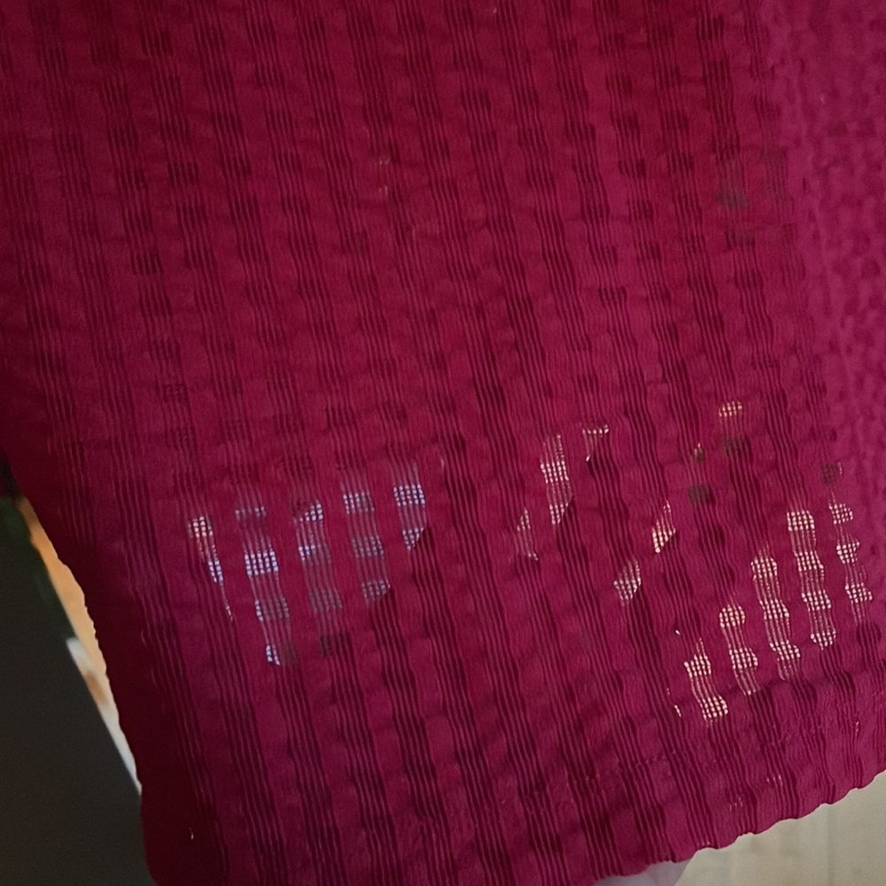 Maeve by Anthropologie pink sheer textured tee size xs NWT - Picture 2 of 5